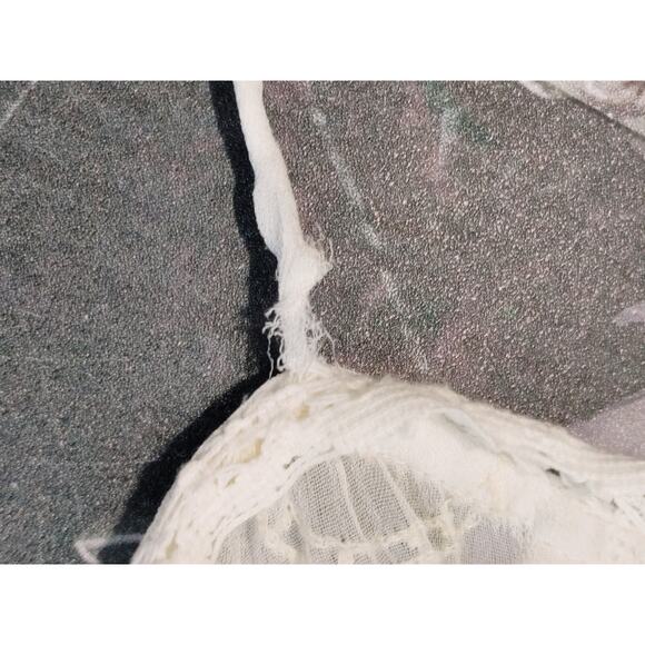 Anthropologie The Deco Tunic Sheer Lace Dress Cover-Up Tie Back Ivory Womens S - Picture 7 of 10